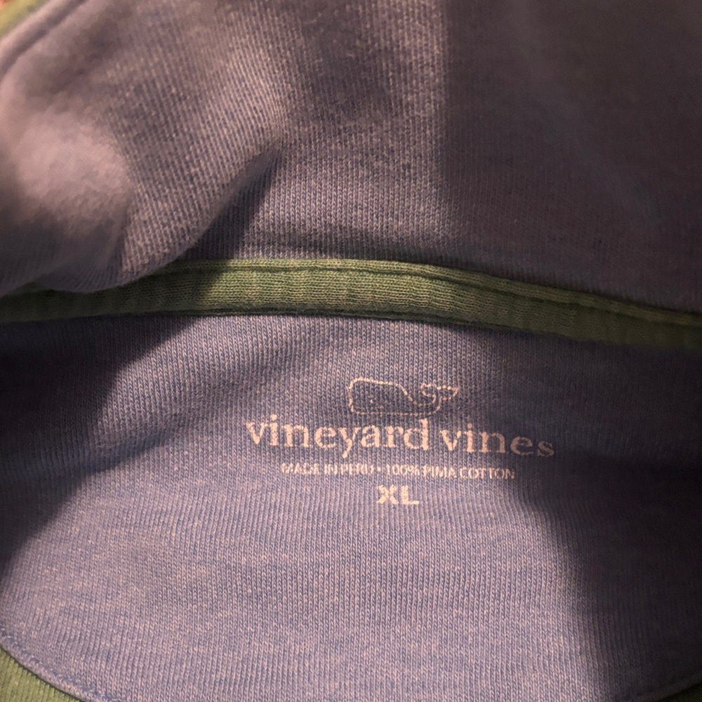Vineyard Vines Heather Green Quarter-Zip Pullover - Picture 3 of 5